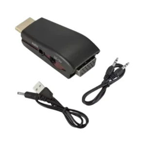 Adaptador HDMI a VGA con Entrada de Audio y Fuente - 09-031A
