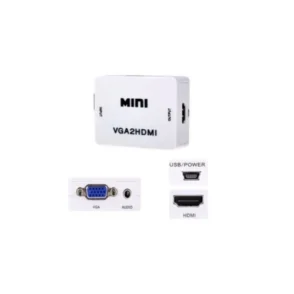 Adaptador VGA a HDMI con Entrada de Audio y Fuente - 09-031B