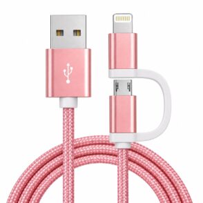 Cable Dual USB a MicroUSB y Lightning - 09-084B