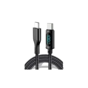 Cable Mallado de Carga Rápida 100W Tipo C con Visor Digital x 1m - CP01-20-017