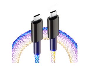 Cable Óptico RGB Tipo C Mallado de Alta Velocidad 66W x 1m - CP01-20-018