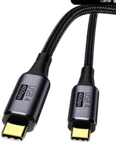 Cable USB4 Thunderbolt 4 Gen 3x2 Tipo C Mallado x 1m - CP01-20-020