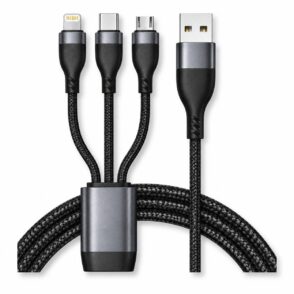 Cable 3 en 1: USB 3.0 a Micro USB + Tipo C + Lightning x 1.20m - CP01-20-022