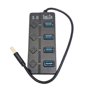 HUB USB 3.0 de 4 Puertos con Interruptor y LED - KQ 008H