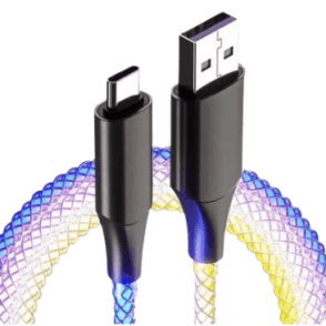Cable Óptico RGB Tipo C Mallado de Alta Velocidad x 1m - CP01-20-021