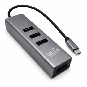 HUB USB Tipo C a 4 Puertos USB 2.0 de Aluminio - KQ-006H