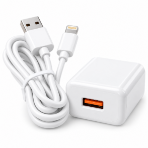 Cargador USB 5V 2A con Cable LIGHTNING - 10W Real -CAR-220-8P