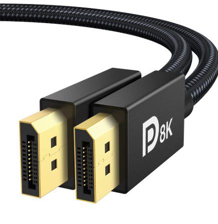 Cable DisplayPort 8K 60Hz – 1 metro – Terminales doradas – 06-08K-1M