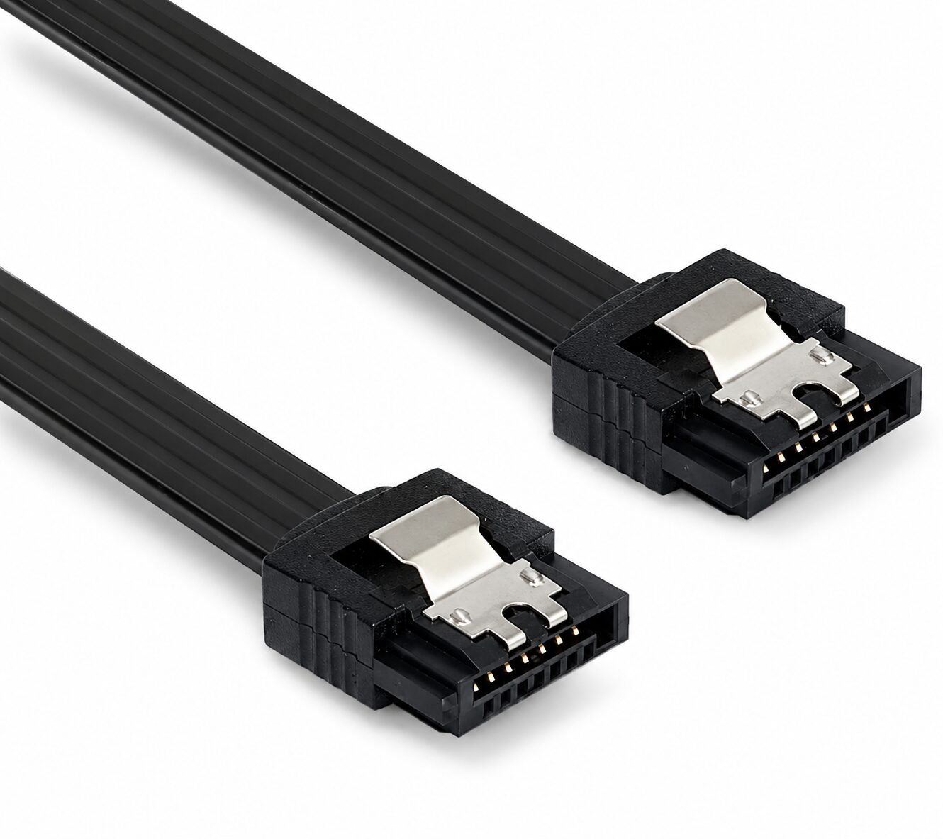 Cable SATA III 6 Gbps con clip metálico — 45 cm